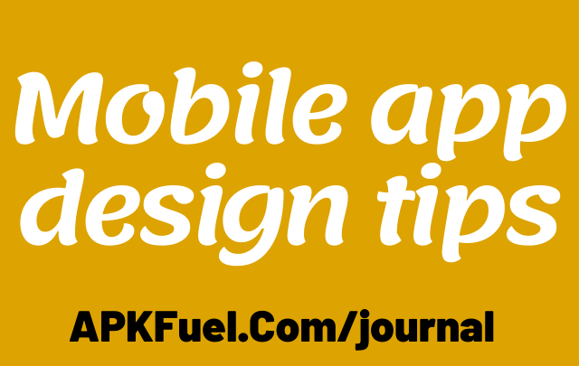 mobile app design tips