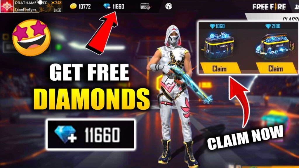 What can I do with diamonds in Free Fire?