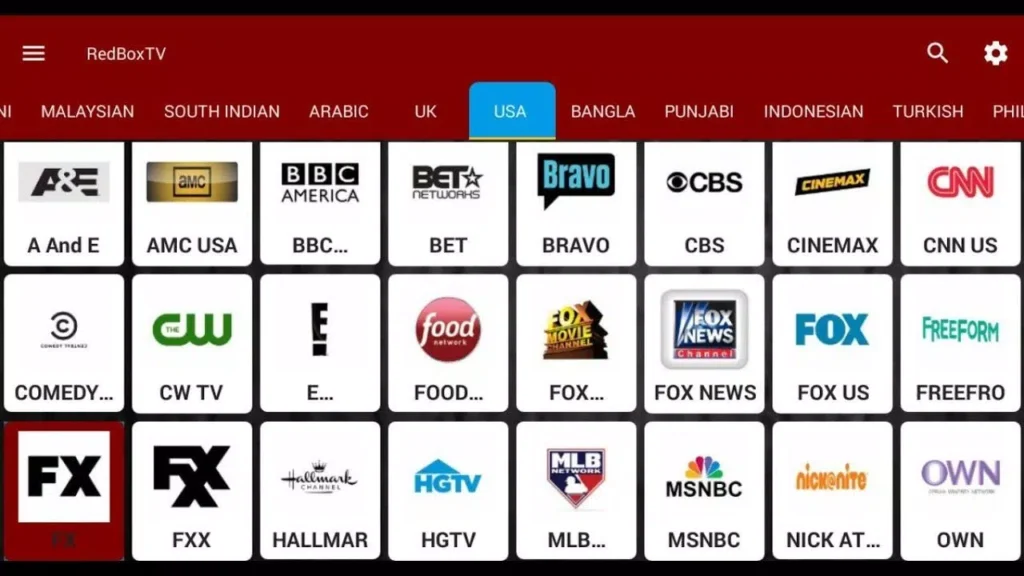 MOD Features of the Red Box TV App: